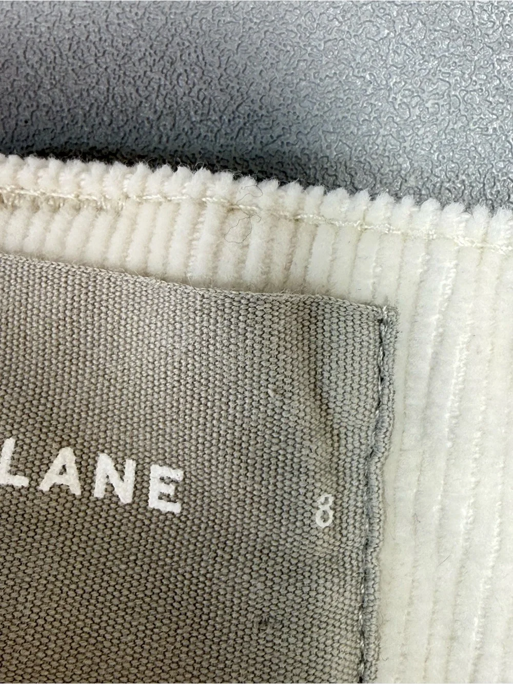 Everlane Way High Cream Corduroy Gardner Wide-Leg Pants